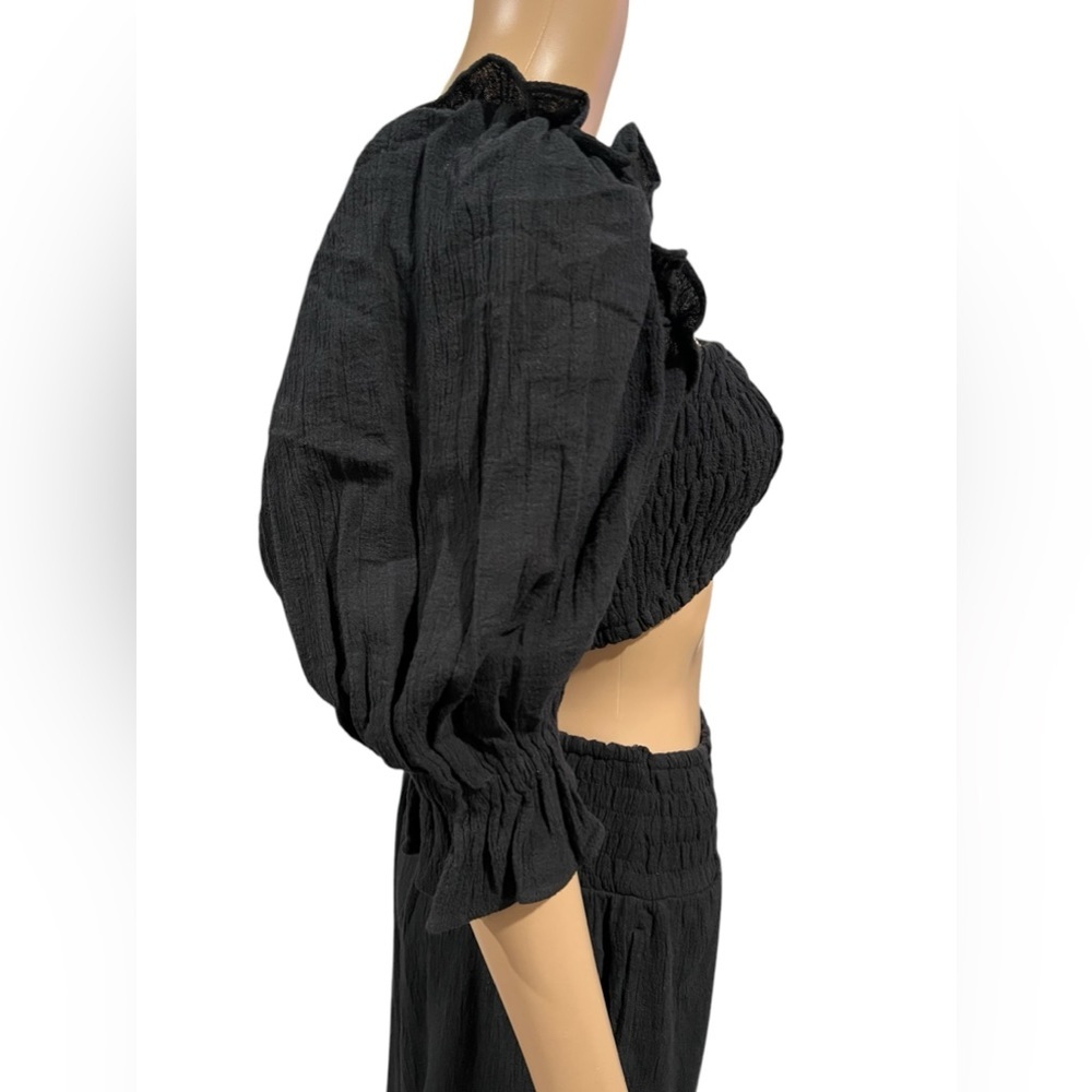 Free People Set Womens At Ease Crop Top & Pants Black Size XS - Picture 6 of 16